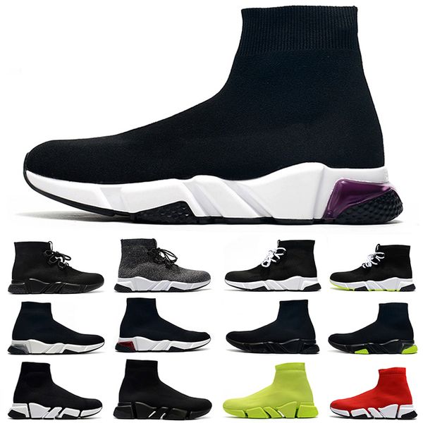 2022 speed sock trainers running shoes mesh mens clearsole lace-up triple black white red blue grey men women tennis trainers sports sneaker