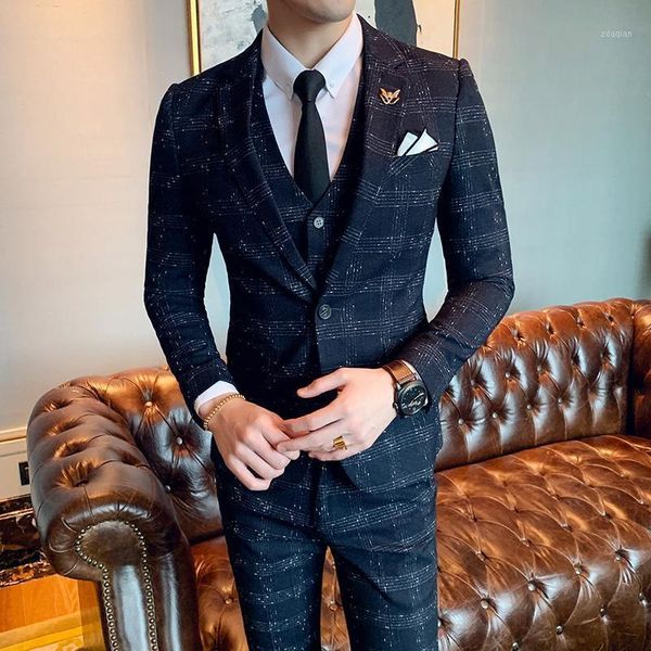 men's suits & blazers black striped three-piece suit (jacket + pants vest) navy blue fashion business men blazer coat pant waistcoat s-, White;black
men's suits & blazers black striped three-piece suit (jacket + pants vest) navy blue fashion business men blazer coat pant waistcoat s-, White;black