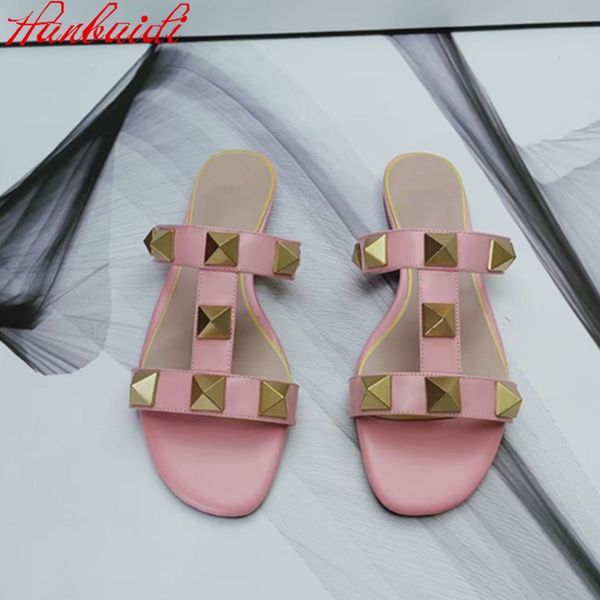 summer fashion genuine leather slip on flats sandals luxury design rivets flip flop women outdoor slippers, Black
summer fashion genuine leather slip on flats sandals luxury design rivets flip flop women outdoor slippers, Black