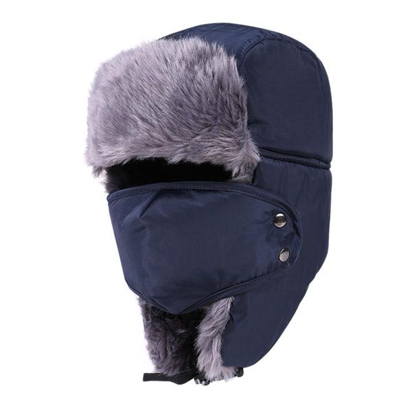 berets 2021 winter bomber hats men women thickening fur earflap heating plain snow cap russian plush ski hat keep warm windproof, Blue;gray
berets 2021 winter bomber hats men women thickening fur earflap heating plain snow cap russian plush ski hat keep warm windproof, Blue;gray