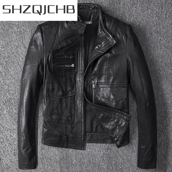women's leather & faux shzq 100% genuine jacket women winter clothes 2021 korean moto biker natural sheepskin coat female real coats, Black
women's leather & faux shzq 100% genuine jacket women winter clothes 2021 korean moto biker natural sheepskin coat female real coats, Black