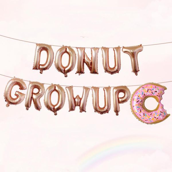 party decoration 1set 16'' donut grow up foil balloons letter banner wedding candy favors baby girl shower birthday
party decoration 1set 16'' donut grow up foil balloons letter banner wedding candy favors baby girl shower birthday