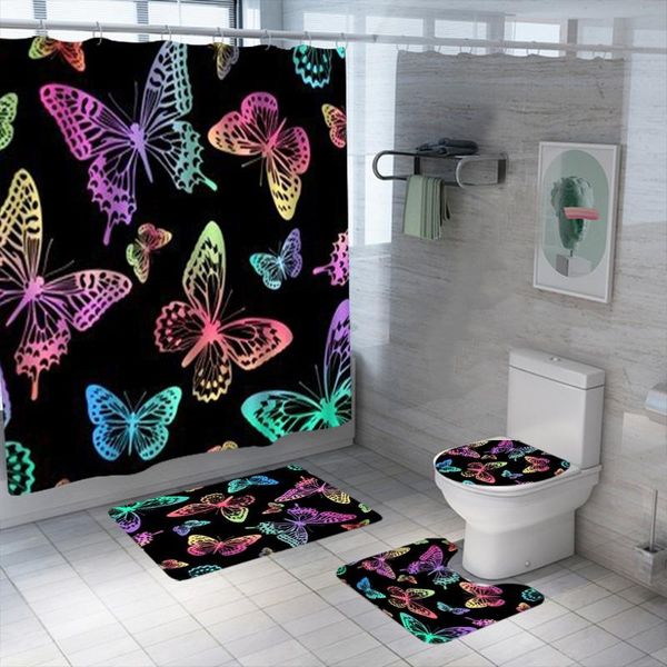 shower curtains 3d colorful butterfly curtain set waterproof washable polyester bath anti-slip rugs toilet lid cover mat
shower curtains 3d colorful butterfly curtain set waterproof washable polyester bath anti-slip rugs toilet lid cover mat