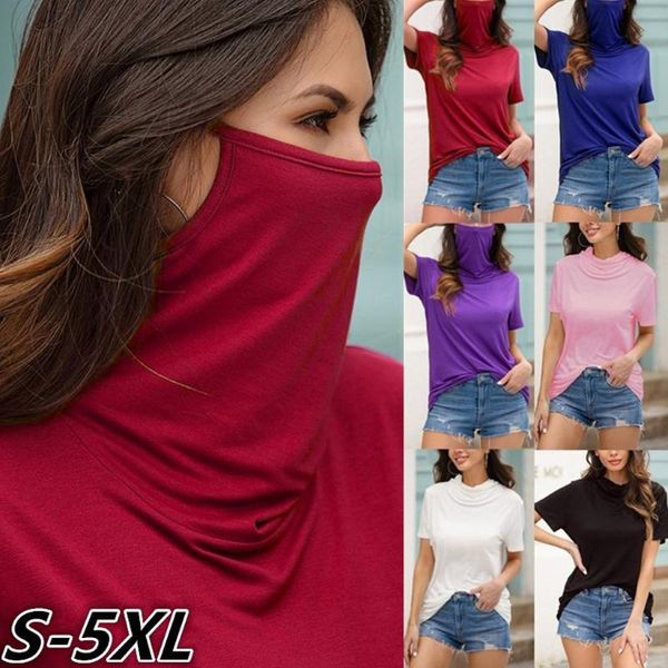 women's t-shirt plus size women t shirt casual loose round neck short sleeve face mask female solid vogue tee (s-5xl), White
women's t-shirt plus size women t shirt casual loose round neck short sleeve face mask female solid vogue tee (s-5xl), White