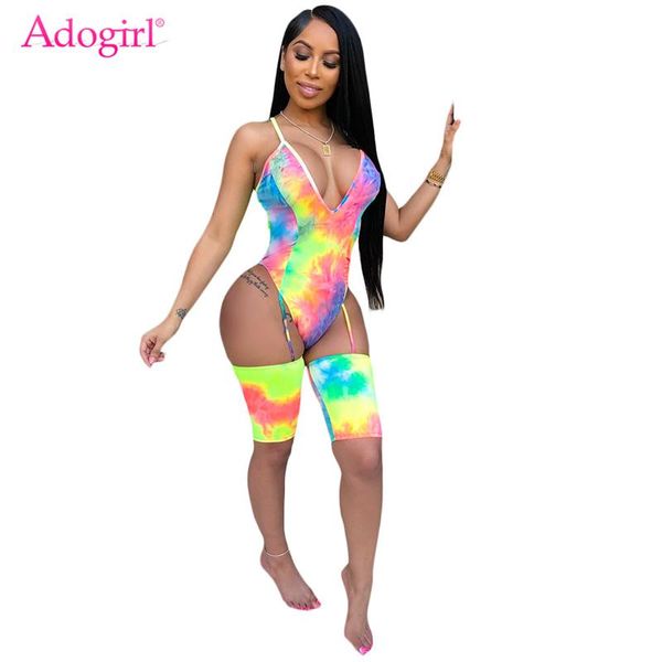 women's jumpsuits & rompers adogirl tie dye print women deep v neck crisscross backless bodysuit spaghetti straps shorts summer playsui, Black;white
women's jumpsuits & rompers adogirl tie dye print women deep v neck crisscross backless bodysuit spaghetti straps shorts summer playsui, Black;white
