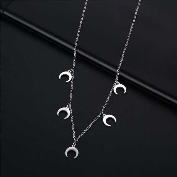 pendant necklaces cute moon for women stainless steel silver color crescent chain choker necklace simple jewelry bijoux collares
pendant necklaces cute moon for women stainless steel silver color crescent chain choker necklace simple jewelry bijoux collares