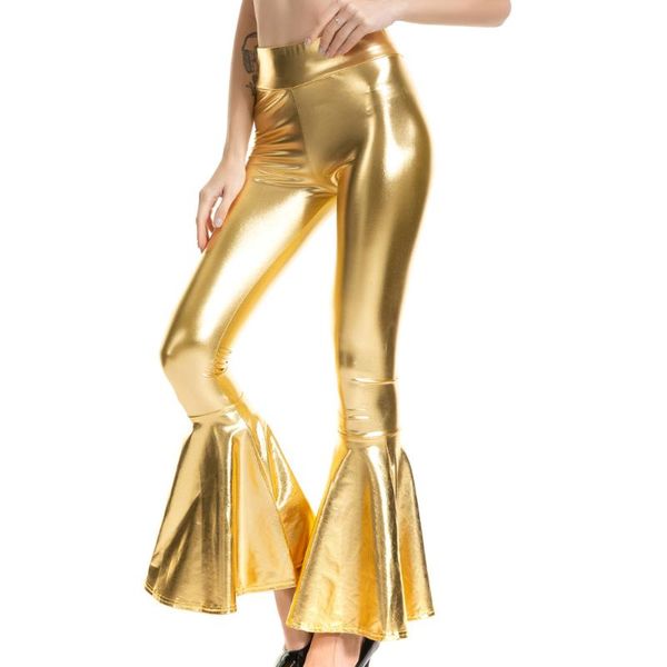 women's pants & capris flare streetwear nightclub party shiny patent leather solid performance long female high waist trousers, Black;white
women's pants & capris flare streetwear nightclub party shiny patent leather solid performance long female high waist trousers, Black;white