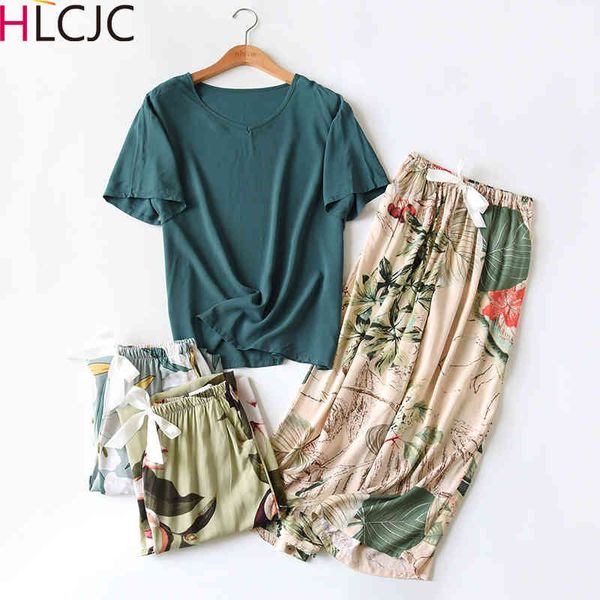 summer pajamas set women sleepwear female casual floral printed contrasting color pyjamas calf-length pants home clothing, Black;red
summer pajamas set women sleepwear female casual floral printed contrasting color pyjamas calf-length pants home clothing, Black;red