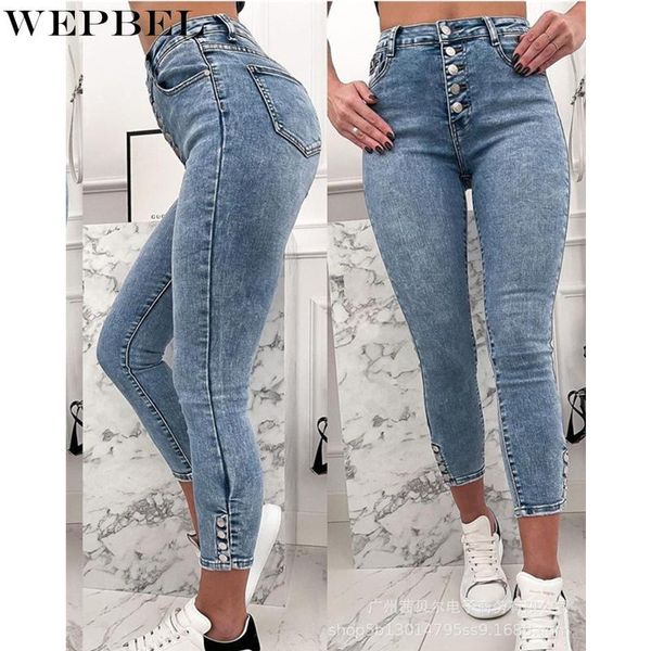 women's pants & capris wepbel women elegant blue denim ladies vintage fashion high waist button skinny pencil jeans long trousers, Black;white
women's pants & capris wepbel women elegant blue denim ladies vintage fashion high waist button skinny pencil jeans long trousers, Black;white