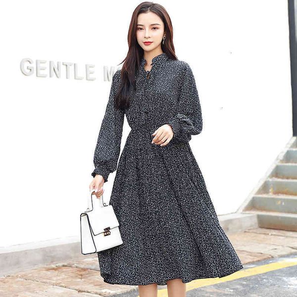 casual dresses dresses vintage stand collar floral chiffon female lantern sleeve elastic waist a-line women dress midi vestidos femme k374, Black;gray
casual dresses dresses vintage stand collar floral chiffon female lantern sleeve elastic waist a-line women dress midi vestidos femme k374, Black;gray