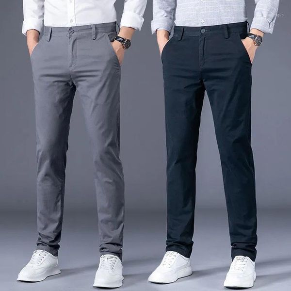 men's pants spring and summer light business trend elastic straight tube loose trousers thin casual, Black
men's pants spring and summer light business trend elastic straight tube loose trousers thin casual, Black