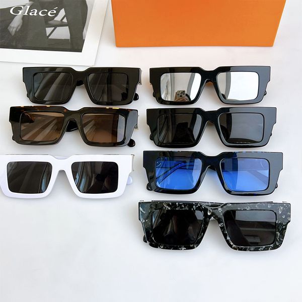 22ss summer mens womens square sunglasses thick black frame 1447 millionaire fashion trend catwalk eyeglasse outdoor driving glasses uv prot, White;black
22ss summer mens womens square sunglasses thick black frame 1447 millionaire fashion trend catwalk eyeglasse outdoor driving glasses uv prot, White;black