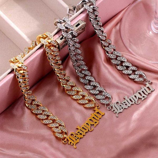 chains punk chunky miami cuban chain necklaces babygirl letter pendant crystal choker collar for women rapper hip hop jewelry, Silver
chains punk chunky miami cuban chain necklaces babygirl letter pendant crystal choker collar for women rapper hip hop jewelry, Silver