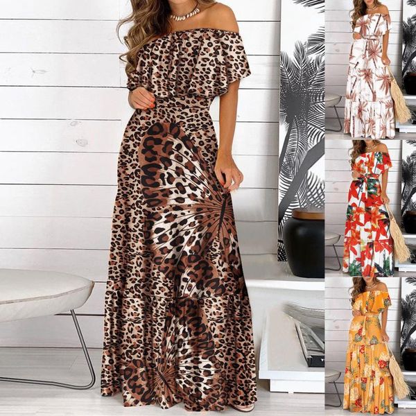 casual dresses 2021 fashion leopard robe print long dress ruffle maxi sundress bohemian women summer elegant strapless vestidos, Black;gray
casual dresses 2021 fashion leopard robe print long dress ruffle maxi sundress bohemian women summer elegant strapless vestidos, Black;gray