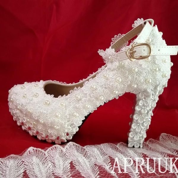 dress shoes ankle buckle straps full lace white wedding bride ladies bridal pumps pearls zapatos de novia woman's platforms shoe, Black
dress shoes ankle buckle straps full lace white wedding bride ladies bridal pumps pearls zapatos de novia woman's platforms shoe, Black