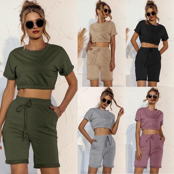 women casual sets tracksuit two piece shorts sleeve crop t shirt pocket biker 2 plus size outfits sportswear women's tracksuits, Gray
women casual sets tracksuit two piece shorts sleeve crop t shirt pocket biker 2 plus size outfits sportswear women's tracksuits, Gray