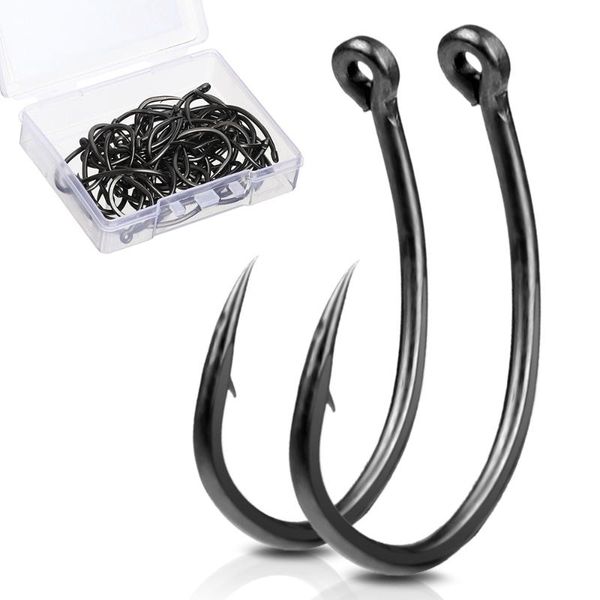 fishing hooks donql 50pcs/lot barbed set single curve fishhook coated carp hook sea tackle accessories
fishing hooks donql 50pcs/lot barbed set single curve fishhook coated carp hook sea tackle accessories