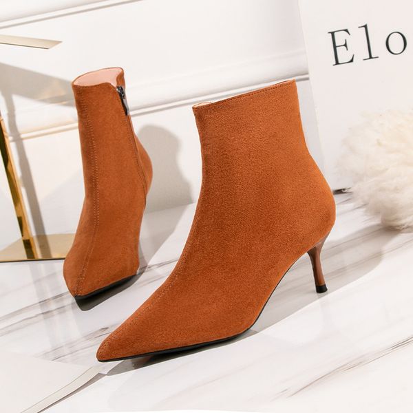 dress shoes sock boots suede stretch high heels for women fashion spring autumn ankle booties female trcp, Black
dress shoes sock boots suede stretch high heels for women fashion spring autumn ankle booties female trcp, Black
