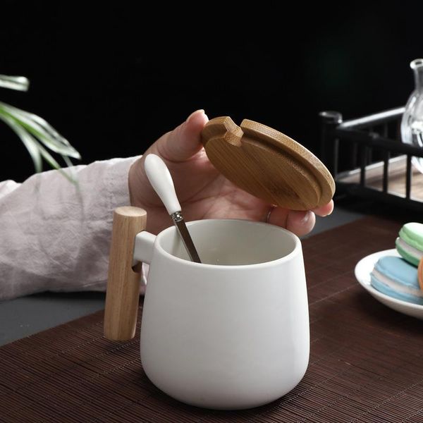 mugs nordic style wooden handle ceramic cups coffee large capacity mug with spoon lid tea cup home office drinkware
mugs nordic style wooden handle ceramic cups coffee large capacity mug with spoon lid tea cup home office drinkware