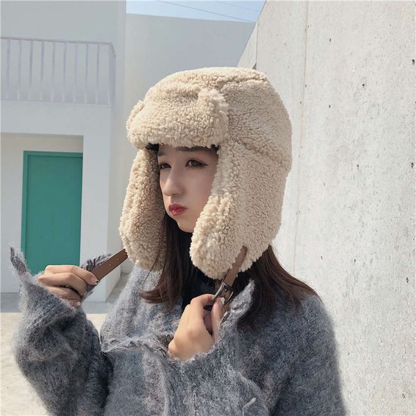 hat female winter thickened warm lamb cashmere lei feng korean version versatile cycling windproof and cold ear protection flying, Blue;gray
hat female winter thickened warm lamb cashmere lei feng korean version versatile cycling windproof and cold ear protection flying, Blue;gray