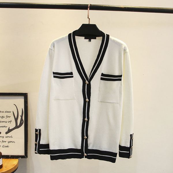 women's suits & blazers spring cardigans sweater coat plus size long sleeve v-neck single-breasted knit cardigan casual outwear 41, White;black
women's suits & blazers spring cardigans sweater coat plus size long sleeve v-neck single-breasted knit cardigan casual outwear 41, White;black