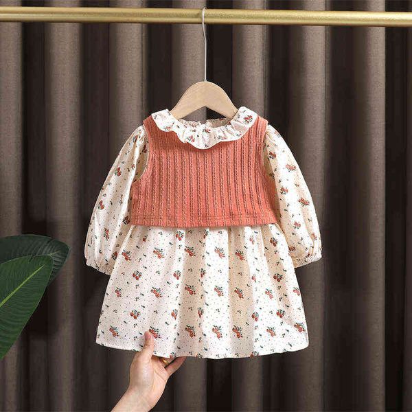spring baby girl clothes outfit floral dress knitted vest sets for 1 2 3 5 6 year girl baby birthday kids princess dresses dress g1129, Red;yellow
spring baby girl clothes outfit floral dress knitted vest sets for 1 2 3 5 6 year girl baby birthday kids princess dresses dress g1129, Red;yellow
