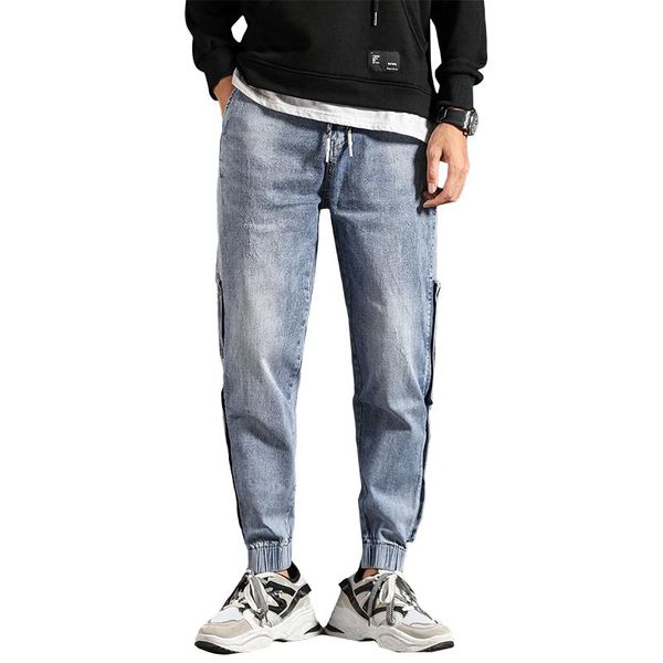 men jeans 2021 light blue denim stretch jogger pants man fashion side rivets casual haren jean men's trousers plus size 42,926
men jeans 2021 light blue denim stretch jogger pants man fashion side rivets casual haren jean men's trousers plus size 42,926