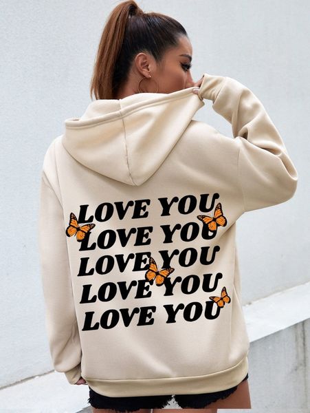 slogan & butterfly print drop shoulder drawstring thermal lined hoodie a1fn#, White;black
slogan & butterfly print drop shoulder drawstring thermal lined hoodie a1fn#, White;black