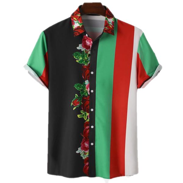 fashion men hawaiian shirt lapel short sleeve print patchwork button casual blouse vacation streetwear camisa masculina, White;black
fashion men hawaiian shirt lapel short sleeve print patchwork button casual blouse vacation streetwear camisa masculina, White;black