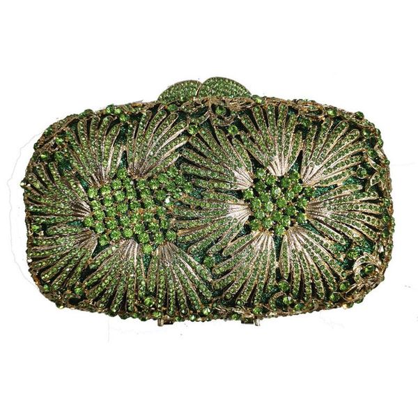 fashion gold metal green rhinestone crystal clutch purse evening bags clutches women chain party wedding messenger handbags
fashion gold metal green rhinestone crystal clutch purse evening bags clutches women chain party wedding messenger handbags