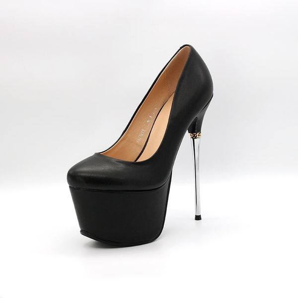 dress shoes mkkhou single women 2021 spring leather pumps round thick bottom metal stiletto 16 cm high heels banquet, Black
dress shoes mkkhou single women 2021 spring leather pumps round thick bottom metal stiletto 16 cm high heels banquet, Black