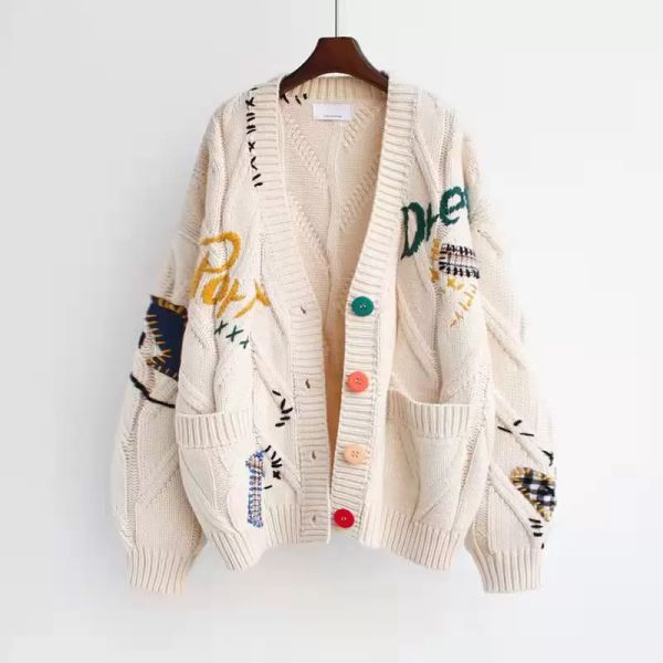 luxury cardigan sweater womens jacket loose lazy style knitted women sweaters top, White;black
luxury cardigan sweater womens jacket loose lazy style knitted women sweaters top, White;black
