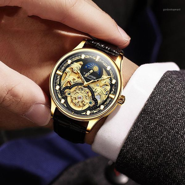 wristwatches 2021 men's watch hollow waterproof business leisure wrist clock automatic belt mechanical, Slivery;brown
wristwatches 2021 men's watch hollow waterproof business leisure wrist clock automatic belt mechanical, Slivery;brown