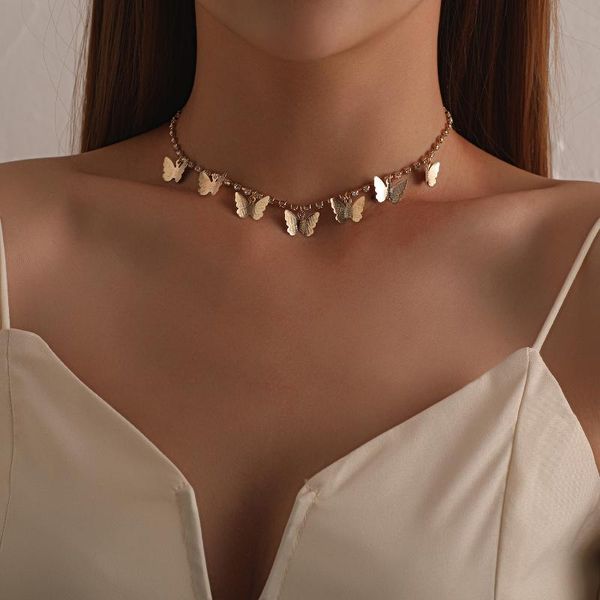 retro gold silver color pendant butterfly necklace for women butterflies charm crystal choker necklaces boho beachy jewelry gift chains
retro gold silver color pendant butterfly necklace for women butterflies charm crystal choker necklaces boho beachy jewelry gift chains