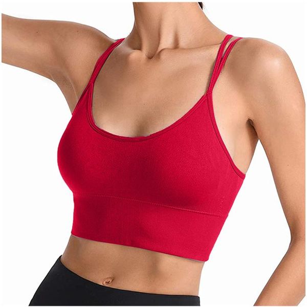 bras women solid rimless sports bra seamless knitting training fitness vest shockproof gathering yo-ga underwear 3pcs, Red;black
bras women solid rimless sports bra seamless knitting training fitness vest shockproof gathering yo-ga underwear 3pcs, Red;black