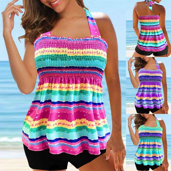 women's swimwear plse size tankini large bikini set digital print suspender beach split swimsuit summer ladies bathing suit, White;black
women's swimwear plse size tankini large bikini set digital print suspender beach split swimsuit summer ladies bathing suit, White;black