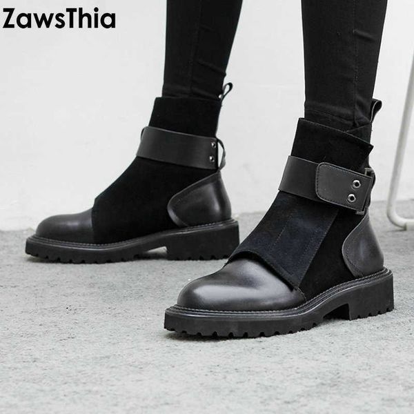 zawsthia luxury brand designer genuine leather suede punk martin boots buckle female boot platform army shoes woman ankle boots 210611, Black
zawsthia luxury brand designer genuine leather suede punk martin boots buckle female boot platform army shoes woman ankle boots 210611, Black
