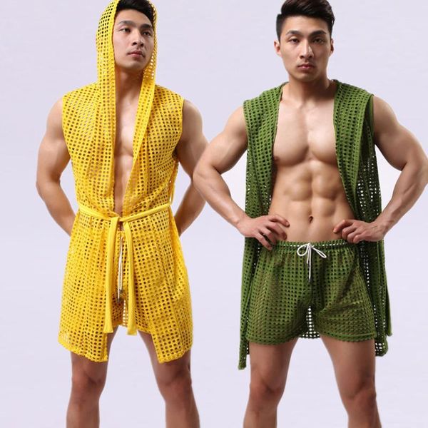 men's sleepwear fashion hollow underwear bathrobe wear pajamas casual homewear nightwear male lingerie ( not include underwear), Black;brown
men's sleepwear fashion hollow underwear bathrobe wear pajamas casual homewear nightwear male lingerie ( not include underwear), Black;brown
