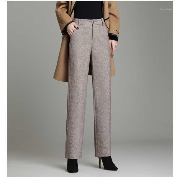 autumn and winter women's wide leg pants thick woolen fashion trousers large size slimming high waist casual straight & capris, Black;white
autumn and winter women's wide leg pants thick woolen fashion trousers large size slimming high waist casual straight & capris, Black;white