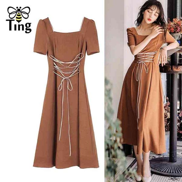 vintage elegant square neck solid color summer boho dress retro casual waist lace up a line dres midi robes korean 210513, Black;gray
vintage elegant square neck solid color summer boho dress retro casual waist lace up a line dres midi robes korean 210513, Black;gray