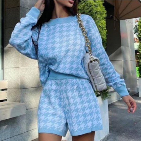 women's tracksuits plaid print sweater pullovers shorts sets 2021 autumn knitted o-neck knitwear two piece set female casual basic suit, Gray
women's tracksuits plaid print sweater pullovers shorts sets 2021 autumn knitted o-neck knitwear two piece set female casual basic suit, Gray