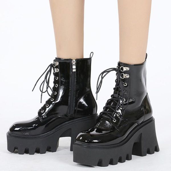 boots sarairis ankle square heels platform fashion women shoes modern zipper round toe solid cool, Black
boots sarairis ankle square heels platform fashion women shoes modern zipper round toe solid cool, Black