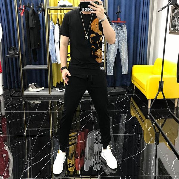 men's tracksuits harajuku t-shirt summer sweatshirt and pants 2-piece cotton loose-fitting sportswear go track suit sets, Gray
men's tracksuits harajuku t-shirt summer sweatshirt and pants 2-piece cotton loose-fitting sportswear go track suit sets, Gray