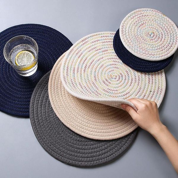 mats & pads 1pc round placemat table mat cotton linen knitting bowl insulation pad non slip place kitchen accessories decoration
mats & pads 1pc round placemat table mat cotton linen knitting bowl insulation pad non slip place kitchen accessories decoration