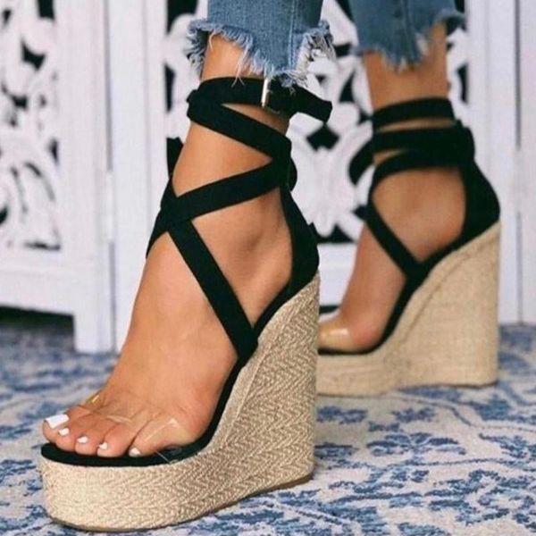 sandals espadrille wedge for women black suede ankle strap shoes high platform clear pvc summer 2021 plus size
sandals espadrille wedge for women black suede ankle strap shoes high platform clear pvc summer 2021 plus size