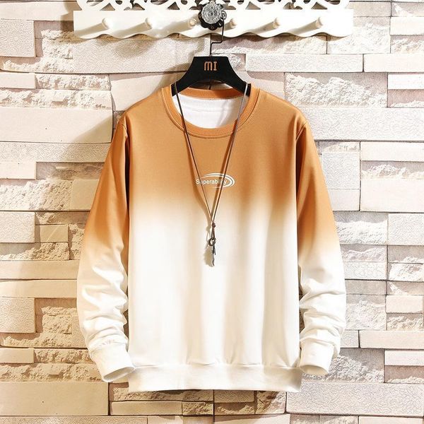 men's hoodies & sweatshirts 2021 autumn winter street style gradient printing long sleeved sweater o-neck loose plus size men sports to, Black
men's hoodies & sweatshirts 2021 autumn winter street style gradient printing long sleeved sweater o-neck loose plus size men sports to, Black