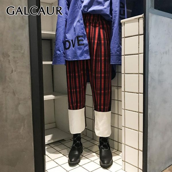 women's jeans galcaur plaid trousers for women high waist striped hit color patchwork elastic wide leg pants 2021 autumn korean fashion, Blue
women's jeans galcaur plaid trousers for women high waist striped hit color patchwork elastic wide leg pants 2021 autumn korean fashion, Blue