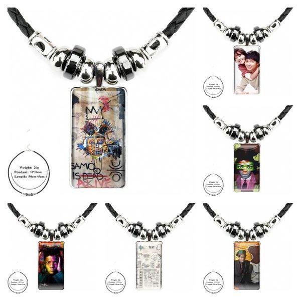 pendant necklaces in memory basquiat for women gifts boy glass galaxy black hematite necklace steel plated, Silver
pendant necklaces in memory basquiat for women gifts boy glass galaxy black hematite necklace steel plated, Silver