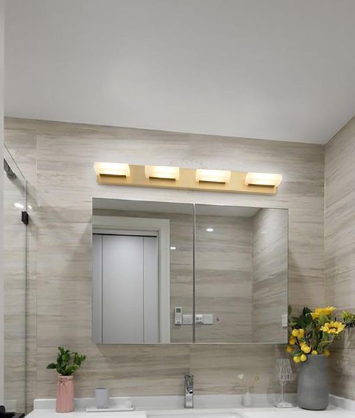 wall lamp mirror headlight toilet modern simple nordic all copper dresser cabinet bathroom makeup