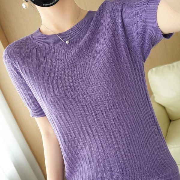 women's t-shirt screw thread knitted t shirt women 2021 summer short sleeve casual o-neck tee female slim white tshirt woman clothes
women's t-shirt screw thread knitted t shirt women 2021 summer short sleeve casual o-neck tee female slim white tshirt woman clothes